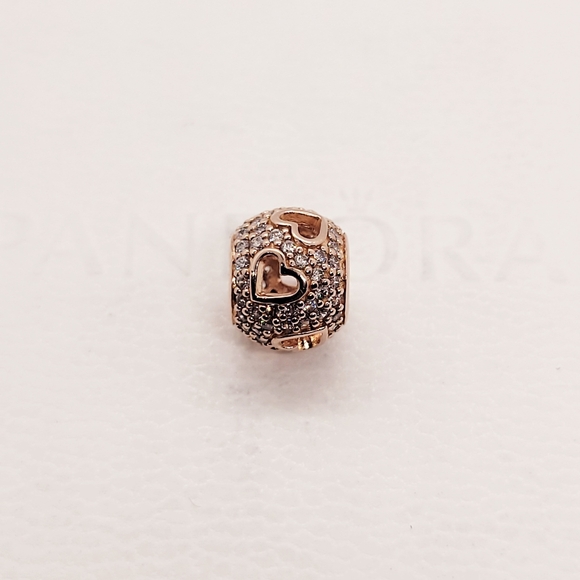 ❤️ Authentic Pandora ⭐️RETIRED⭐️ ROSE HEART CHARM - Picture 3 of 5